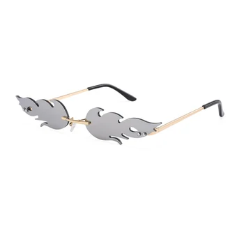 2021 NOVÉ Značky Dizajnér Ženy Cat Eye slnečné Okuliare Retro Kovový Rámik Plameň Style Slnečné Okuliare Odtiene Slnečné okuliare UV400 Oculos De Sol