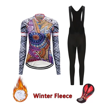 2021 pro teplé cyklistika dres nastaviť zimné thermal fleece skinsuit cyklistické oblečenie auta ženy vyhovovali mtb, road bike oblečenie nosiť šaty