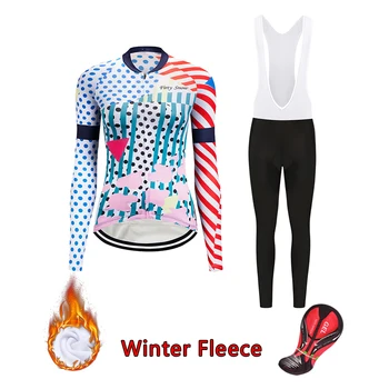 2021 pro teplé cyklistika dres nastaviť zimné thermal fleece skinsuit cyklistické oblečenie auta ženy vyhovovali mtb, road bike oblečenie nosiť šaty