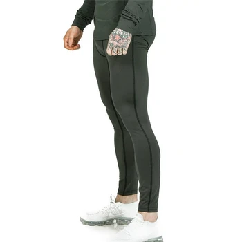 2021 Pánske Kompresné Nohavice Quick Dry Fit Športové Oblečenie Beží Pančuchové Nohavice Mužov Leginy Fitness Tréning Sexy Športu Telocvični Legíny