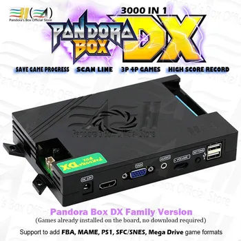 2021 Pôvodné Pandora Poľa DX 3000 v 1 rodine verzia podporu 3P 4P hra sa môže uložiť hru pokrok Vysoké skóre záznam mať 3D tekken