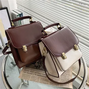 2021 retro dámy cestovný batoh kartáčovaný kožené dámske multifunkčný batoh vysokej kvality mládež aktovku dievča, školské tašky