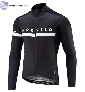 2021 Zimná Fleece Morvelo Klasický cyklistický dres pre mužov Cestnej bike cyklistiku Maillot Ciclismo SL MX DH long sleeve jersey