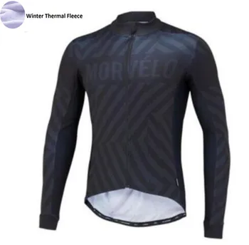 2021 Zimná Fleece Morvelo Klasický cyklistický dres pre mužov Cestnej bike cyklistiku Maillot Ciclismo SL MX DH long sleeve jersey
