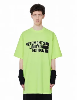 2021ss Nadrozmerná VETEMENTS LIMITOVANÁ EDÍCIA T-shirt Muži Ženy 1:1 Najlepšia Verzia VETEMENTS Tee Logo, Obrázok Vytlačený VTM Topy