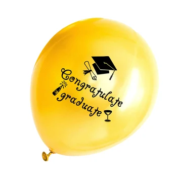 20Pcs 12Inch 2020 Štúdia Balóny, Nafukovacie Gratulujeme Absolvent Štúdia Klobúk Vytlačené Balóny Na ukončenie Štúdia Strany