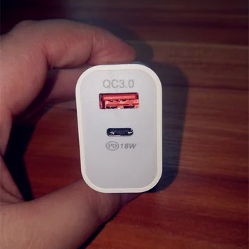 20pcs 18w Rýchle Nabíjanie PD AU, UK, USA, EÚ, zapojte Nabíjačku USB Typu C Travel Adaptér pre iPhone11Promax Rusku, Európe, Novom Zélande