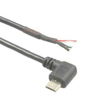 20PCS Micro USB 5 Pin Samec 5 Drôtom Otvoriť Kábel Pre DIY zváranie Zváranie 50 CM