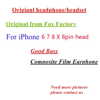 20pcs/množstvo 8 pin hlavu Slúchadlá s mikrofónom Káblové Stereo Slúchadlá pre iPhone 8 7 Plus X XS MAX XR iPod Káblové Slúchadlá