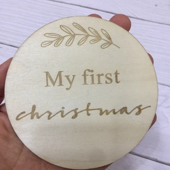 20PCS moje prvé vianoce dreva karty dreva znaky míľnik karty dieťa vianočný darček