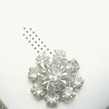 20PCS/veľa 11 MM Flatback Drahokamu Tlačidlá Kolo Diamante Crystal Vlasy Kvet Centrum Svadobné oznámenia Fascinators Príslušenstvo