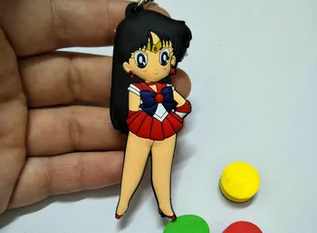 20pcs/Veľa anime Sailor Moon pvc plastu keychains pre ženy cartoon Ortuť Mars, Jupiter, Venuša PVC Obrázok Keyring Prívesky, Hračky