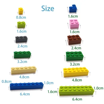 20PCS/veľa DIY Stavebné Bloky 2x10 Bodky 12 Farieb Vzdelávacie Tvorivé Tehly Veľkosti Kompatibilné S lego Hračky pre Deti,