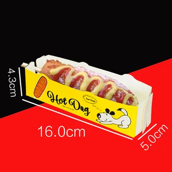 20pcs/veľa Jednorazových Syr Hot Dog Bar Zásobník Reštaurácia Vytiahnuť Obaly Boxy Prípadoch