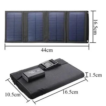 20W Prenosný Solárny Panel 5V Skladacie Solárne Skladacia Nepremokavé Port USB Nabíjačka Mobilných energetických Banka pre Batériu Telefónu Vonkajšie