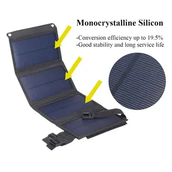 20W Prenosný Solárny Panel 5V Skladacie Solárne Skladacia Nepremokavé Port USB Nabíjačka Mobilných energetických Banka pre Batériu Telefónu Vonkajšie
