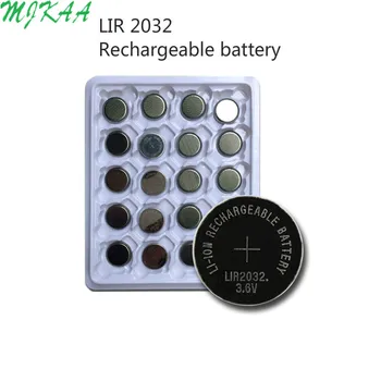 20x Nabíjateľná Lítium-iónové Batérie 3V LIR2032 Tlačidlo okrúhlu Batériu, Nové Opakovane Používané 500 Krát Nahradiť