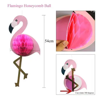 21Pcs/Set Ružová Tissue Papiera Pom Poms Kvet Ventilátor a Flamingo Honeycomb Lopty pre Dieťa Sprcha Svadobné Festival Dekorácie