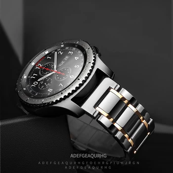 22 mm Keramické hodinky pásmo pre Samsung Galaxy sledovať 46 mm remienok Výstroj S3 Hranici watchband Náramok Huawei sledovať GT 2 popruh 46 GT2