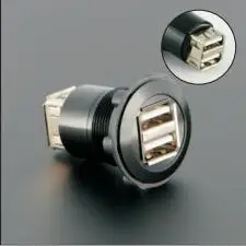 22 mm USB2.0 PANEL MOUNT/zásuvky/konektora ADAPTÉRA (2x USB2.0 ŽENSKÉ A - ŽENA A)