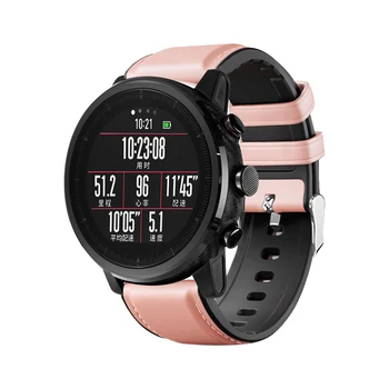 22 mm Watchband pre Huawei sledovať GT Aktívny/Česť Sledovať Magic smart hodinky nahradiť náramok Silikón+Kožené šnúrky na zápästie band