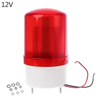 220V/12V/24V LED Alarm Svetlo Výstražné Lampy Signál Bzučiak Otočný Blesk Blesk Siréna Núdzové Zvukové Osvetlenie Hummer B0KC