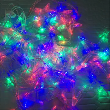 220V LED EÚ Plug Twinkle Hviezda String Svetlá Diaľkové Ovládanie, Vonkajšie Vianočné Girlandy Svadobné Party Dekorácie, Záclony Svetlá