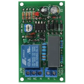 220V relay doska, zapnutie, časové oneskorenie, obvod modul, chodby, prepínač, schodisko svetlo, D1B5
