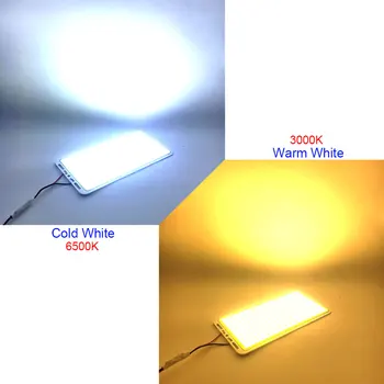 220x113mm 200W Super Svetlé Stmievateľné 220V alebo 12V LED Panel Svetlo s Radič Stmievač pre Auto Auto Lampa DIY Vonkajšie Osvetlenie