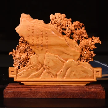23 cm Zlatý kohút Dreva socha Obojstranný Vyrezávané Duté Domov deocr Nábytku, dreva, Umenie a Remeslá Figúrky