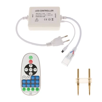 23-Tlačidlo LED Diaľkové ovládanie pre jednofarebné Pásy Svetla, DIY Svetelné Režimy, 220V-- EÚ Plug