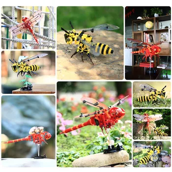 236Pcs/Set DIY Simulované Hmyzu Bee Wasp Stavebné Bloky Model Hračky Pre Deti Technic Tehly Stanovené Vzdelávacie Hračky pre Chlapcov Darček