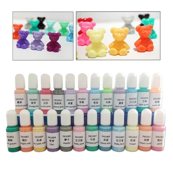 24 Farby Crystal Epoxidové Pigment UV Živice Farbivo DIY Šperky Farbivo Umeleckých Remesiel Farbenie, Sušenie Farby Miešanie Kvapalných Výrobu Nástrojov