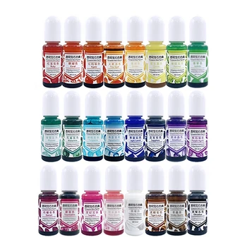 24 Farby Crystal Epoxidové Pigment UV Živice Farbivo DIY Šperky Farbivo Umeleckých Remesiel Farbenie, Sušenie Farby Miešanie Kvapalných Dekorácie Mak