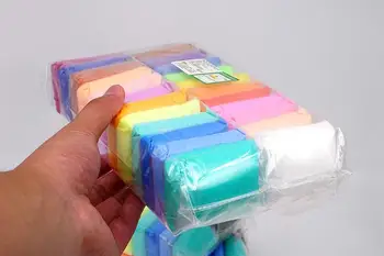 24 farby playdough Svetlo Hlinené Hračky Ílu Polyméru Tmel Soft Relaxačná Svetlo Plastelíny modelovanie hlinené hračky pre dieťa hra darček