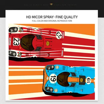 24 Hodín Le Mans V Roku 1971 Martini Na Plátno, Tlač Plagátu Automobilový Wall Art Obrázok Pre Život Noom Domáce Dekorácie Frameless
