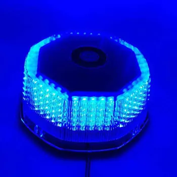 240 LED Blesk Blesk Rotujúce Koleso Maják Streche Núdzové Svetlo 12-24V (Modrá)