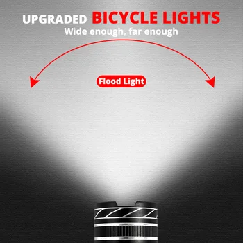 2400Mah LED Bicyklov Svetla Lumen 2000 3 Režimy Svetlo na Bicykel USB Nabíjanie Hliníkovej Zliatiny Cyklistické Ľahké Nepremokavé Cyklistické Príslušenstvo