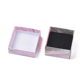 24pcs Farebný Papier, Kartónové Šperky Boxy Skladovanie Displej Účtovná Box Pre Krúžok Náramky Balenie Box s Huba Vnútri