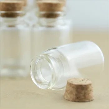 24pcs/veľa Mini Sklenená Fľaša s Korkovou 30*50mm 20ml Skúmavky skrýša Jar Zátka Prázdne Transparentné Malé Fľaše Korenie Skladovanie