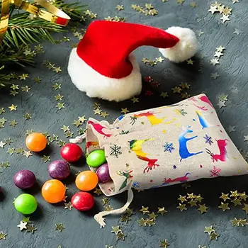 24PCS Vianočný Adventný Kalendár Časovač Taška Visí Candy Darčekové Vrecúška Puzdro S Klipy Nálepky Lano Domov Vianočné Dekorácie