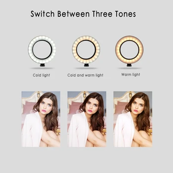 25.5 cm/10 Palcový LED Selfie Krúžok Light Studio Fotografia Foto Krúžok Vyplniť Svetlá S Statív Pre Smartphone Live Vysielanie make-up