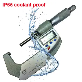 25-50 mm 0.001 mm IP65 vody dôkaz digitálny mikrometer digitálne strmeň elektronické hrúbka rozchod šírka measruing nástroje