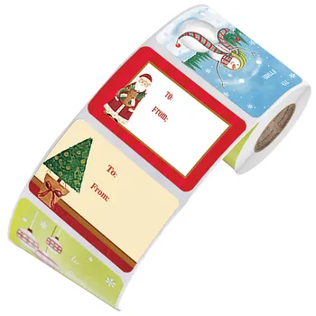 250pcs Santa Claus Snehuliak Elk Darčeková Taška Nálepky Candy Bag Veselé Vianočné Dekorácie pre Domov Deti Dar Nového Roku 2021 Darčeky