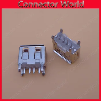 25pcs notebook základnej dosky micro USB 2.0 4pin 4 pin DC biela Typ Plochý Uhol 180 Stupňov Žena PCB Konektor Zásuvka Jack Konektor
