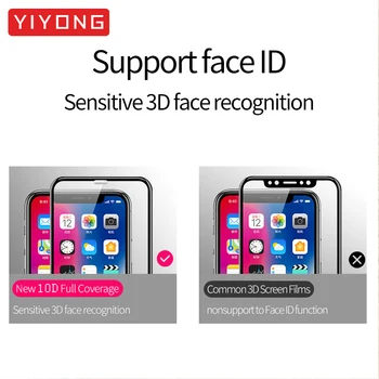 25Pcs/Veľa YIYONG 10D Plné Sklo Na iPhone 11 Pro Max Tvrdeného Skla Screen Protector Pre iPhone X XR XS iPhone 12 Pro Max Mini
