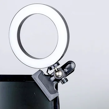 26 cm 16 cm LED Selfie Krúžok Svetlo S Telefónom, písací Stôl Klip Jas Nastaviteľný Selfie Svetlá Live Broadcast Video Vyplniť Svetla Krása