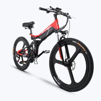 26 palec skladací elektrický horských bicyklov 48V 500W vysokej rýchlosti klince Vymeniteľná lítiová batéria Cestovné pomáha elektrický bicykel
