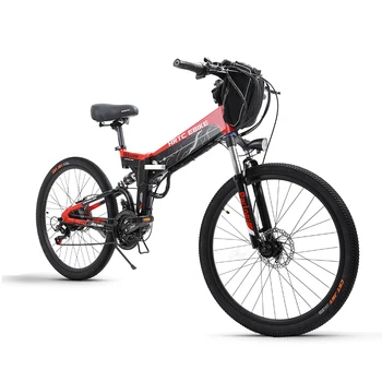 26 palec skladací elektrický horských bicyklov 48V 500W vysokej rýchlosti klince Vymeniteľná lítiová batéria Cestovné pomáha elektrický bicykel