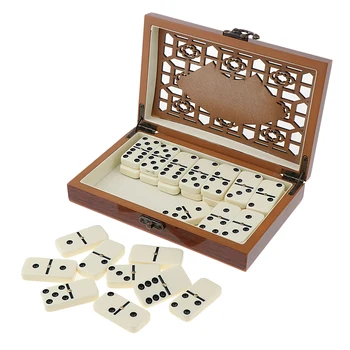 28 Domino Nastaviť Zábava Rekreačné Strana Hry Hračka s Drevené Okno Tradičné Stravovanie Cestovné Hry Hračky Darček